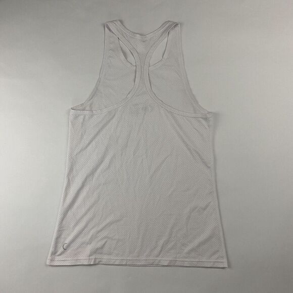 Zyia Active White Racerback Tank Top Sleeveless Sz M Scoop Neck Mesh Stretch - Picture 5 of 6